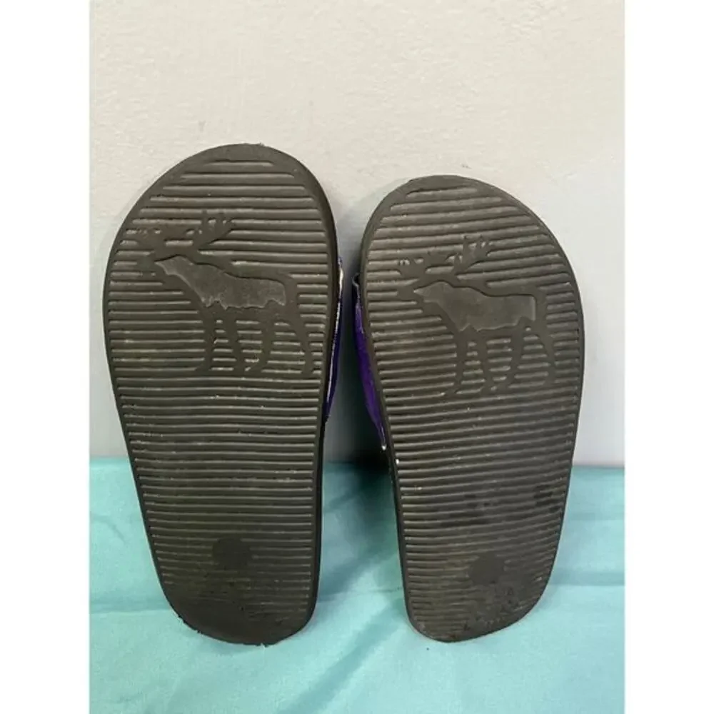 Abercrombie Kids sandals Youth size 3/4 spell out slides Rubber Colorful‎